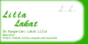 lilla lakat business card